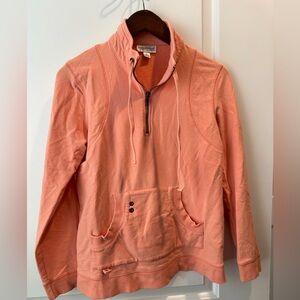 Coldwater Creek Peach Half-Zip Sweater